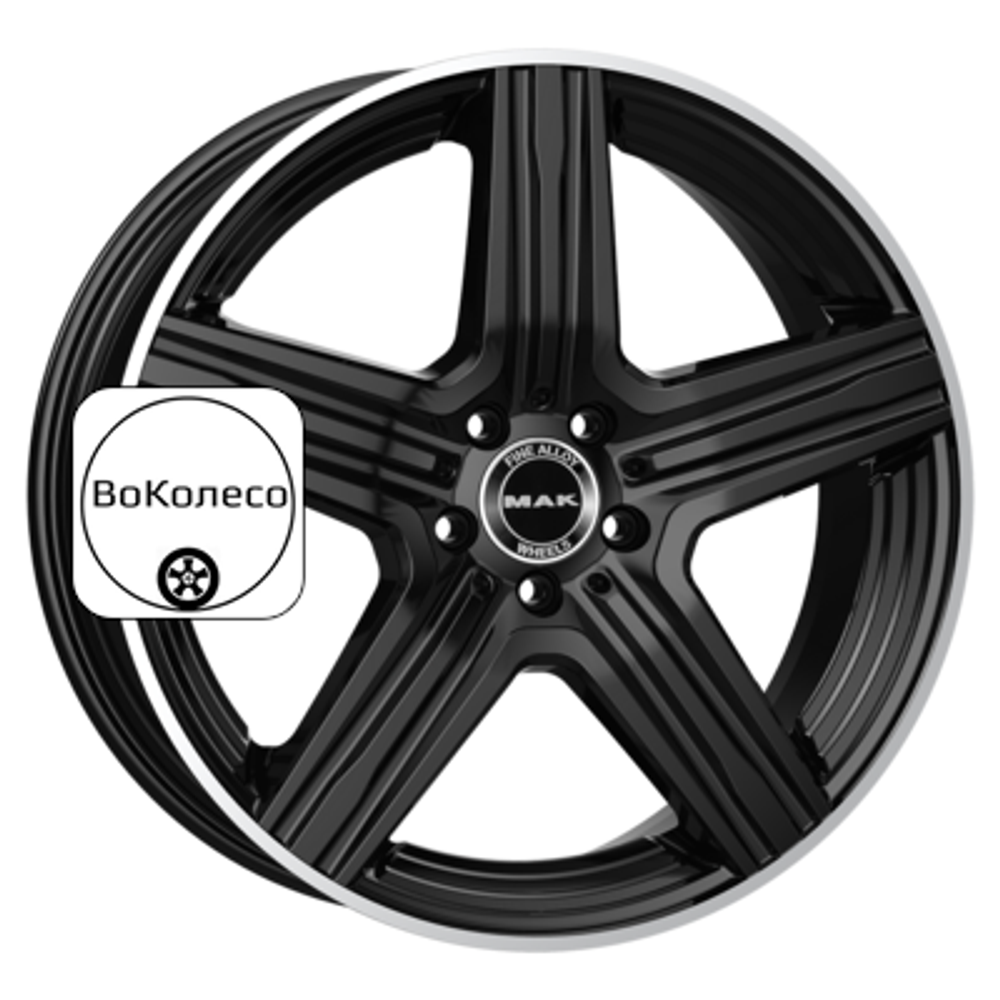 8x18/5x112 ET50 D66,6 Lewis Gloss Black Mirror Ring MAK