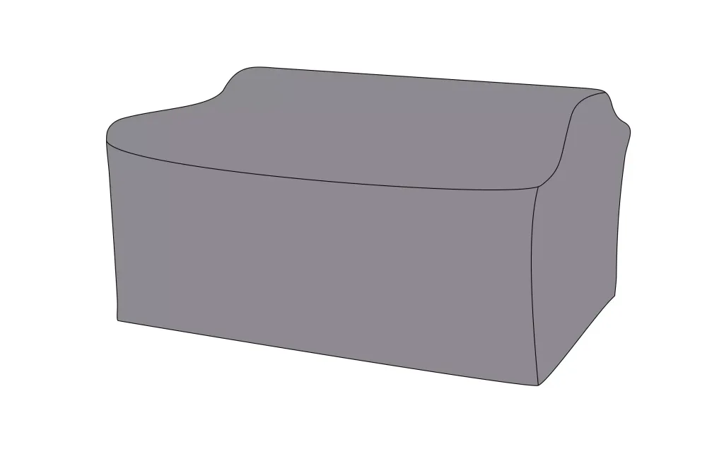 Защитный чехол на диван Капучино, двухместный 171×89×80 см, цвет серый