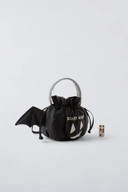 ZARA СУМКА-МЕШОК, ЧЕРНЫЙ