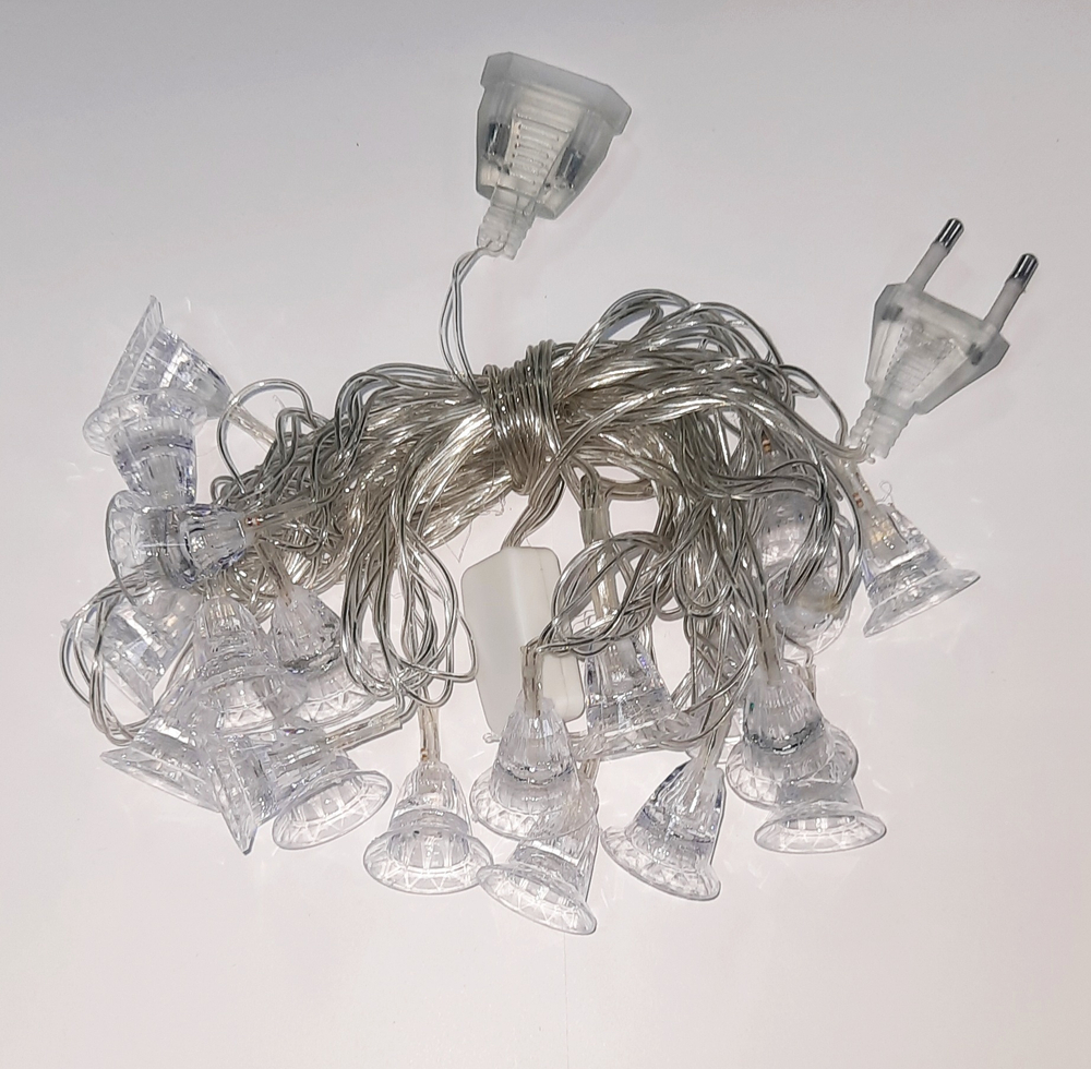 Гирлянда нить LED "колокольчик" RGB 40L (4м) П/П разноцвет.