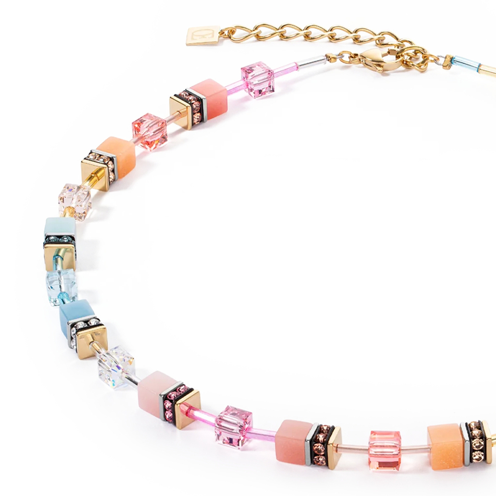 Колье Coeur de Lion Aqua-Apricot 2838/10-2028