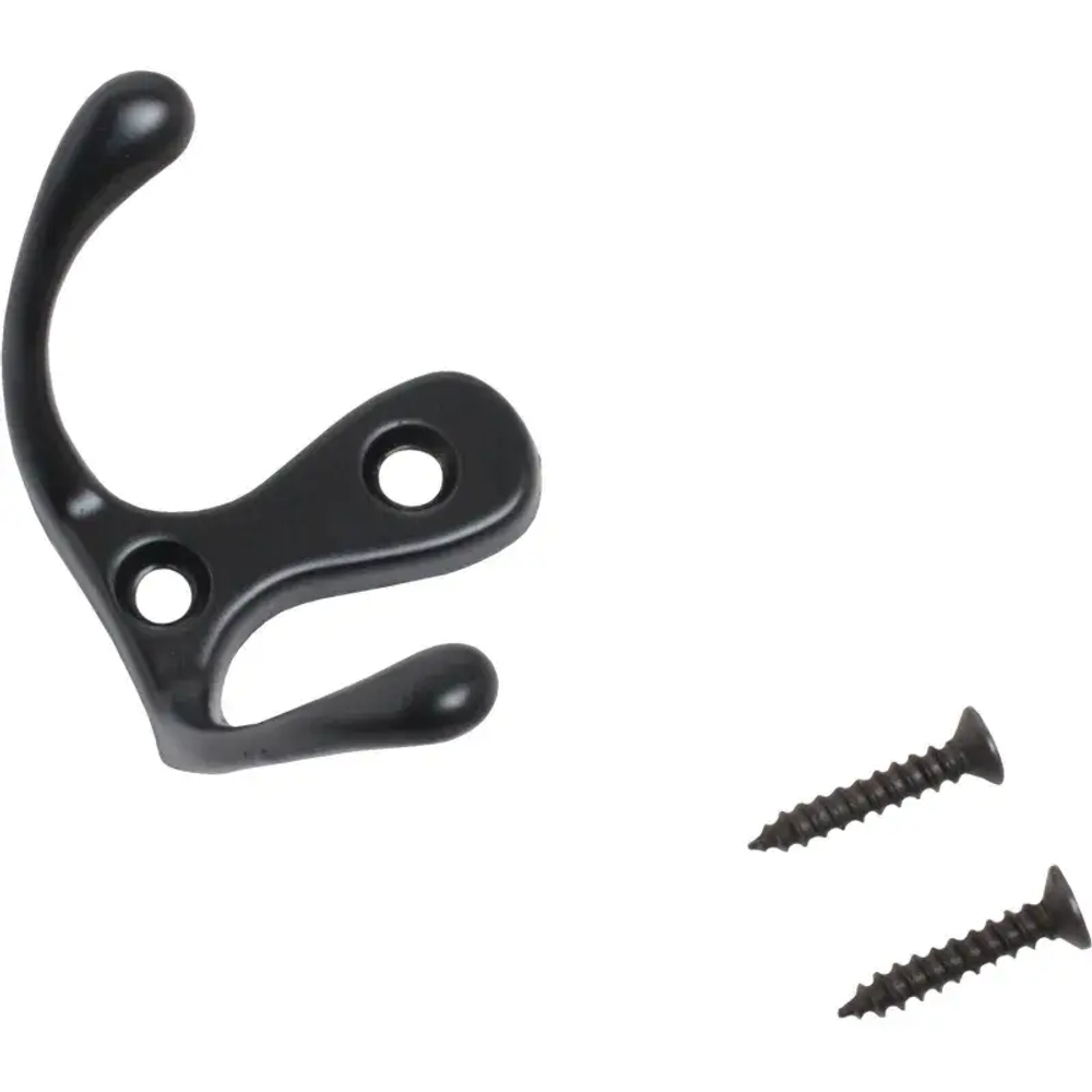 Вешалка настенная УЗК_Крючок трехрожковый СТАНДАРТ 002 BL (15437)мат.черный