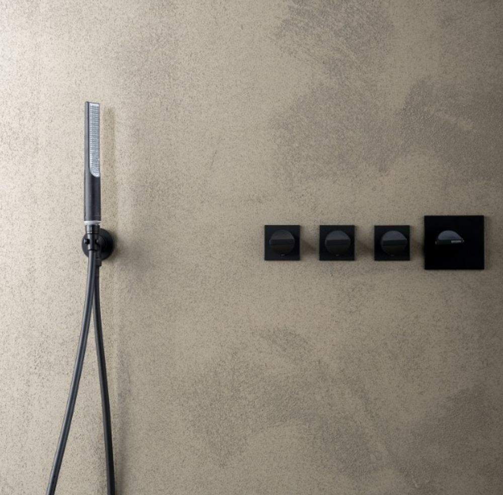 Bossini Apice лейка душевая Ø29 мм, 1 режим, с Easy-Clean, цвет чёрный матовый