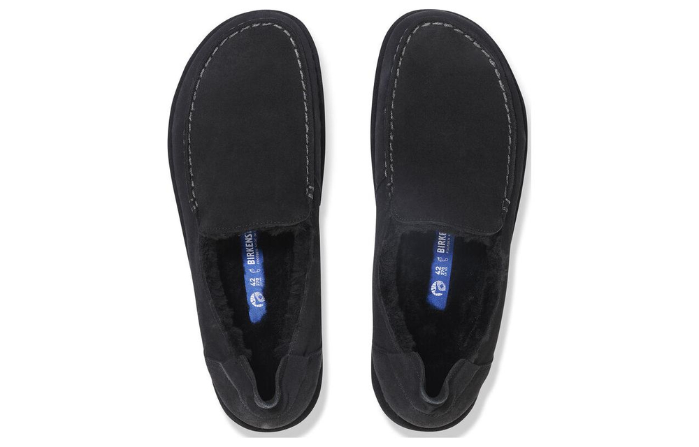 Birkenstock Casual Leather Shoes Unisex Black Narrow