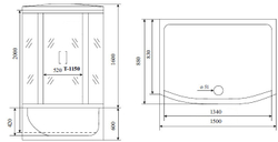 Душевая кабина Timo T-1150