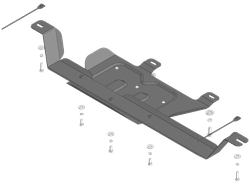 Защита раздаточной коробки, 2 мм, Сталь. для TANK 500 2021-н.в., Motodor.73112