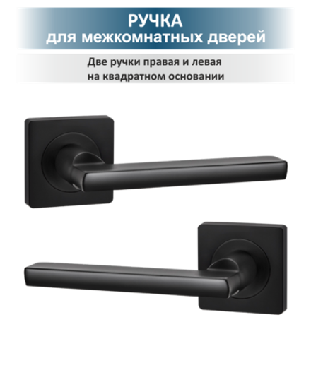 Комплект фурнитуры для межкомнатных дверей чёрный POLO