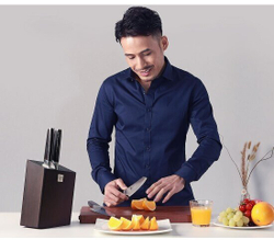 Набор ножей Xiaomi Huo Hou Fire Waiting Steel Knife Set с подставкой (5 предметов) (HU0033)