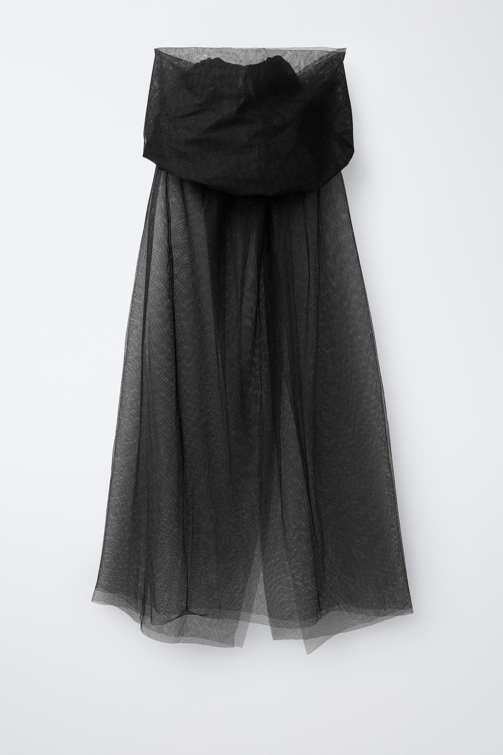 ZARA МАСКАРАДНАЯ НАКИДКА С КАПЮШОНОМ, ЧЕРНЫЙ