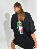 Футболка женская молочная оверсайз хлопок