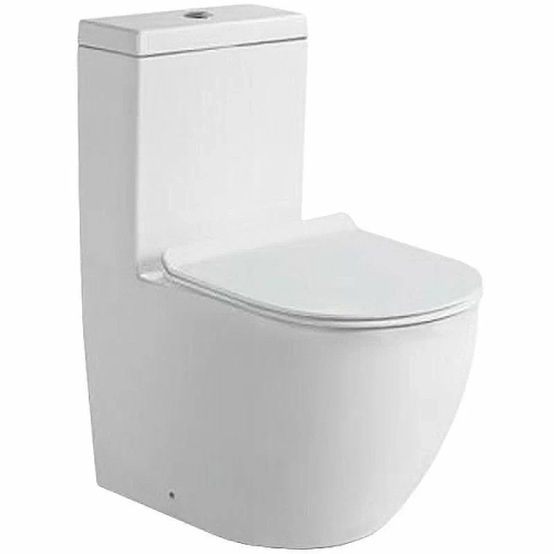 Унитаз моноблок SantiLine SL-5011 безободковый, с крышкой микролифт