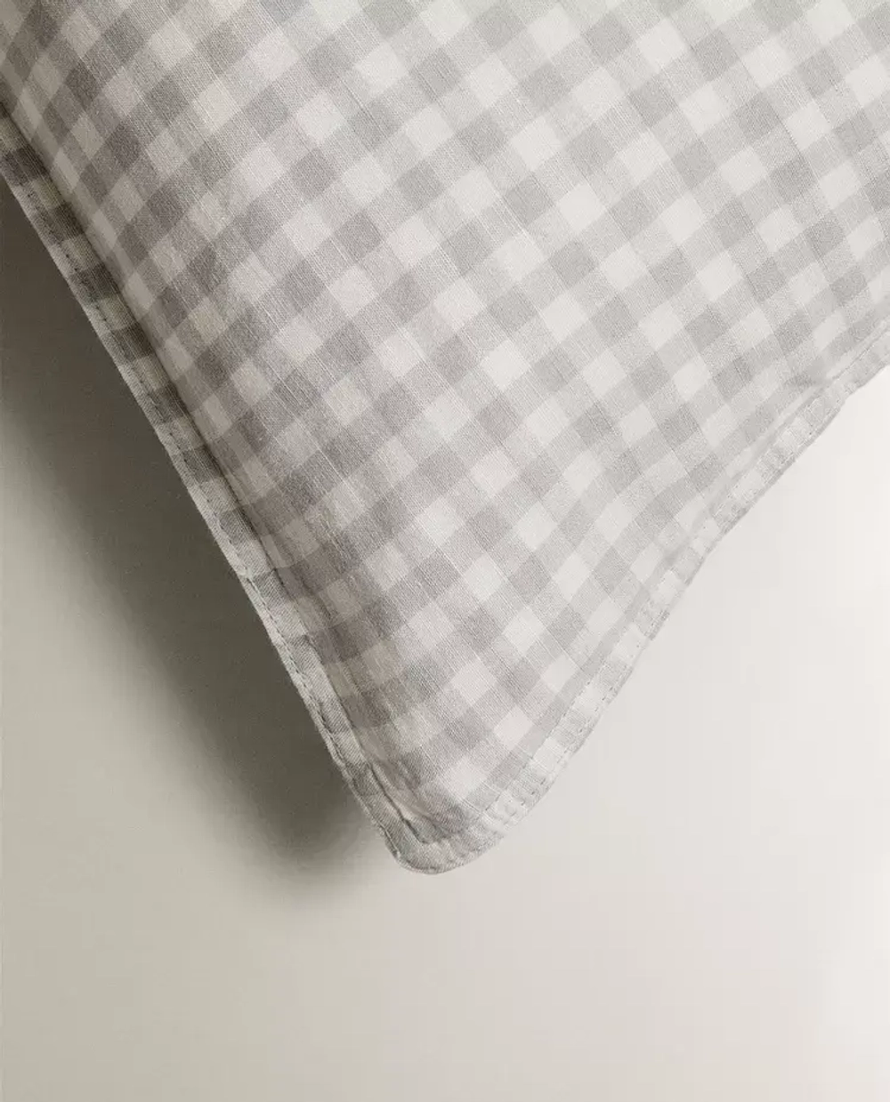 ZARA HOME ДЕТСКАЯ НАВОЛОЧКА В КЛЕТКУ, СЕРЫЙ