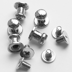 Заклепки (5шт) круглые 8х8мм на винте для ремней, декора обуви, одежды, бижутерии.