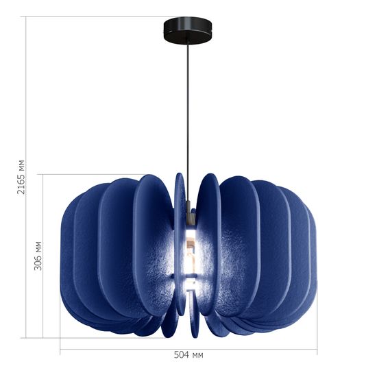 SL3004.403.01 Светильник подвесной ST-Luce Черный/Синий E27 1*60W SENTITO