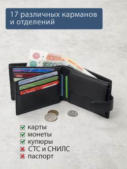 B250004R Preto - Портмоне c RFID защитой MP