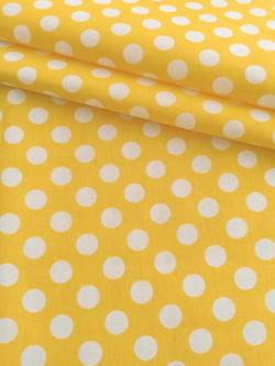 Ткань бязь плательная, рис. "Горох 18 мм", ширина 150 см, арт. 18.1