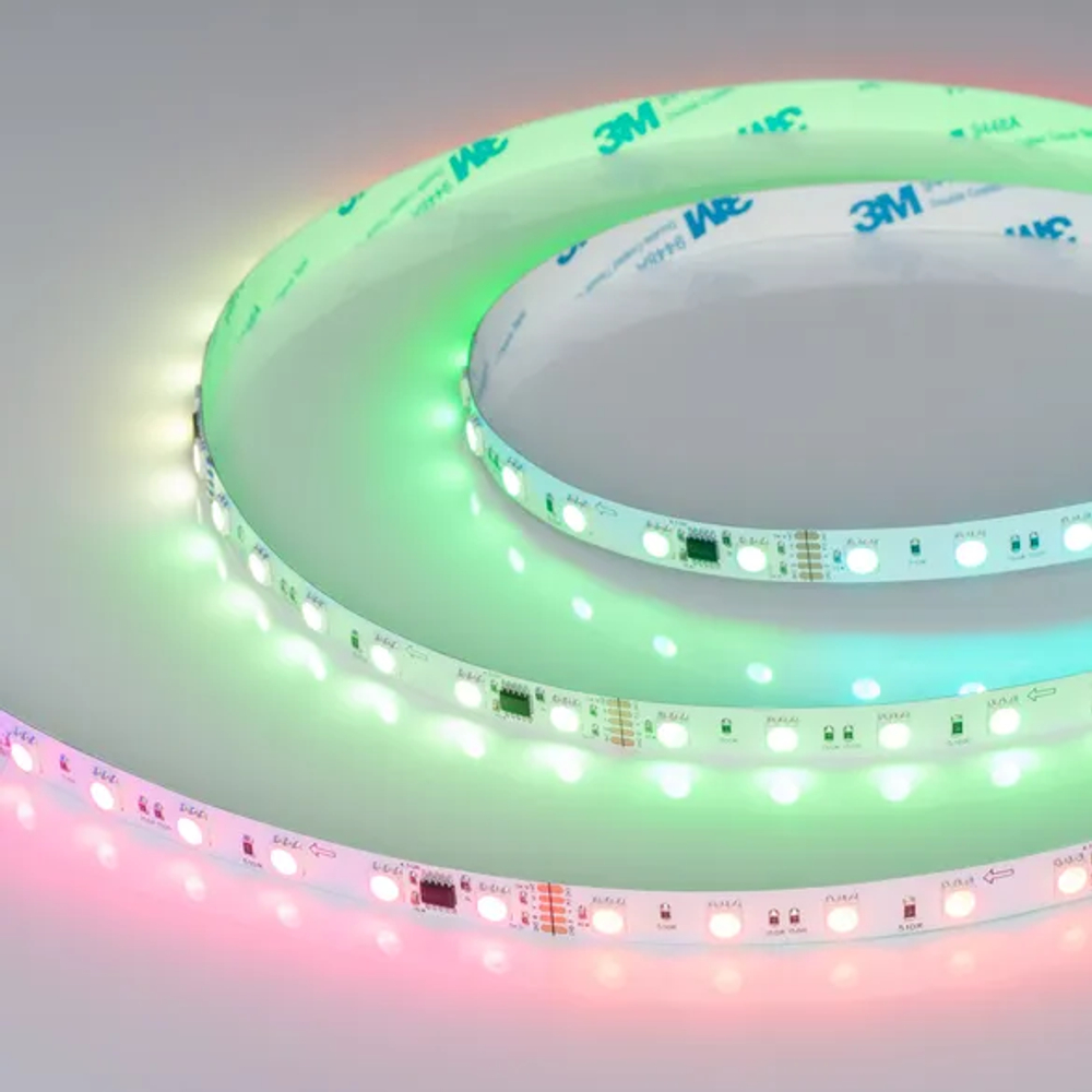 Светодиодная лента DMX-B60-10mm 24V RGB-PX6 (14 W/m, IP20, 5060, 5m) (Arlight, -) 039183