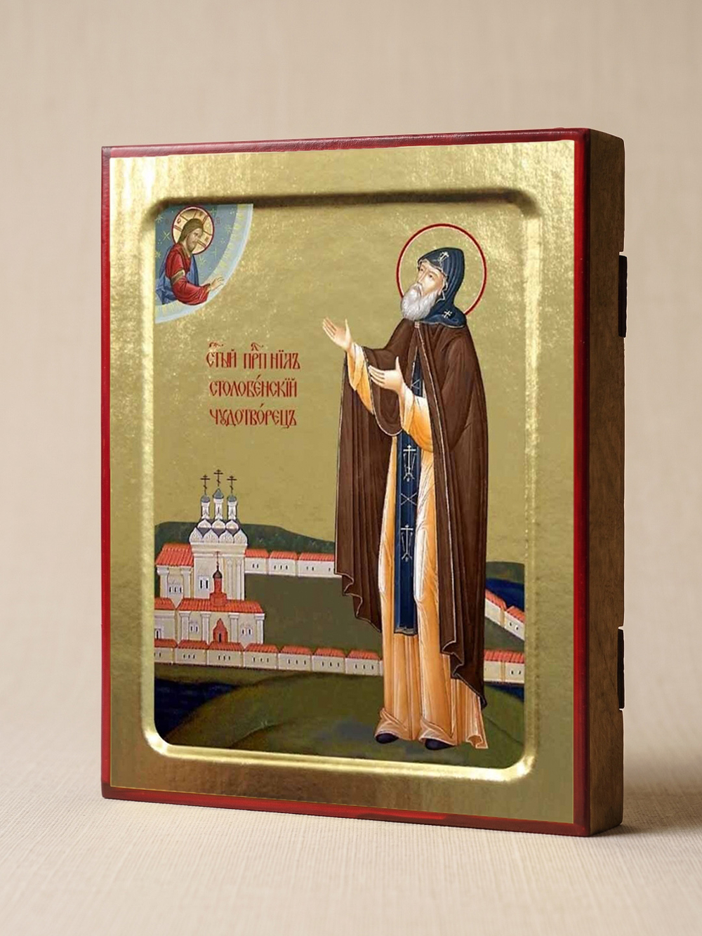 Икона Нила Столобенского, преподобного (ростовая) на дереве: 125 х 160 (Синопсисъ)
