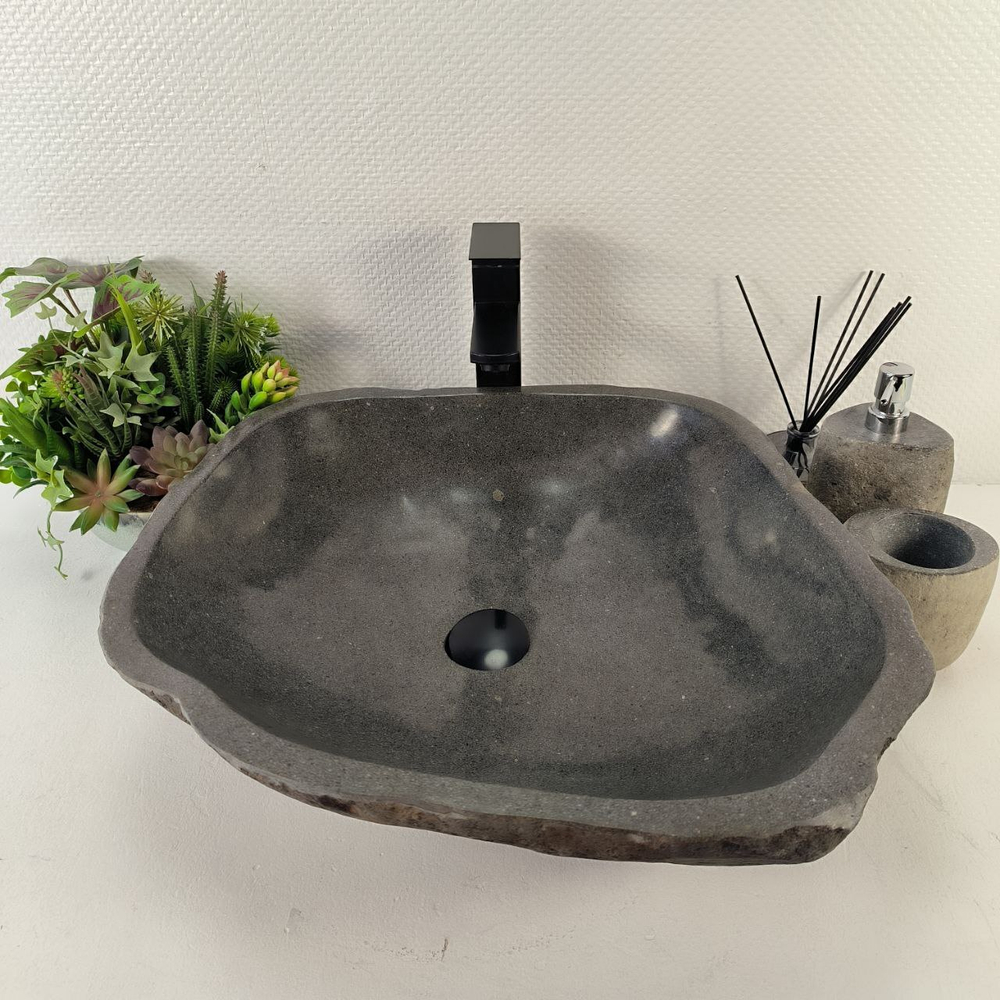 Раковина из речного камня RS-65405 52*52*16 0862
