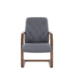 Кресло К-10 Верона Н/п дерево D8 (темный орех) Z71 (серый)