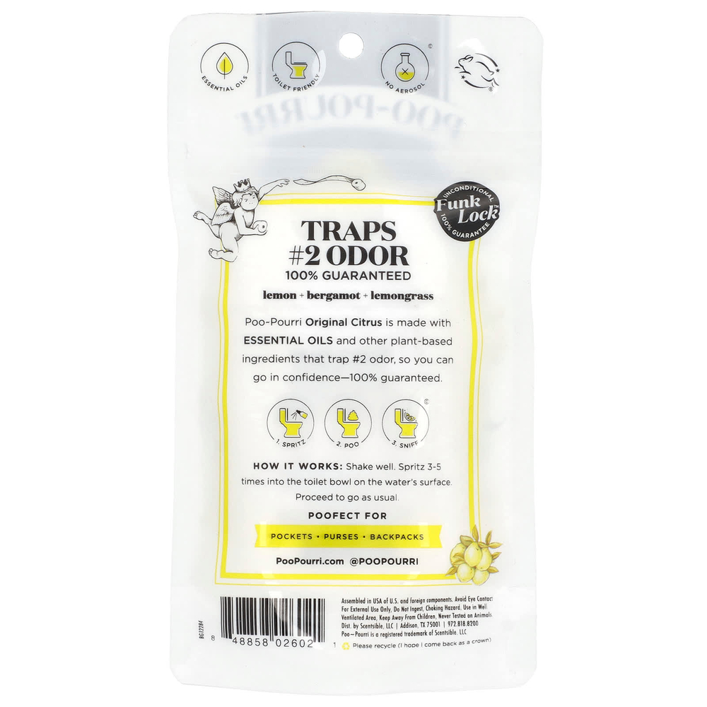 Poo-Pourri, Спрей для туалета Before-You-Go®, оригинальный цитрус, 30 мл (1 жидк. Унция)