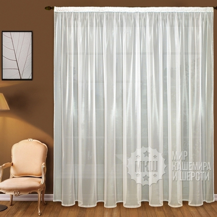 Готовая тюль вуаль: Юнис (арт. А30-101-2)  -   300х270 см. - слоновая кость