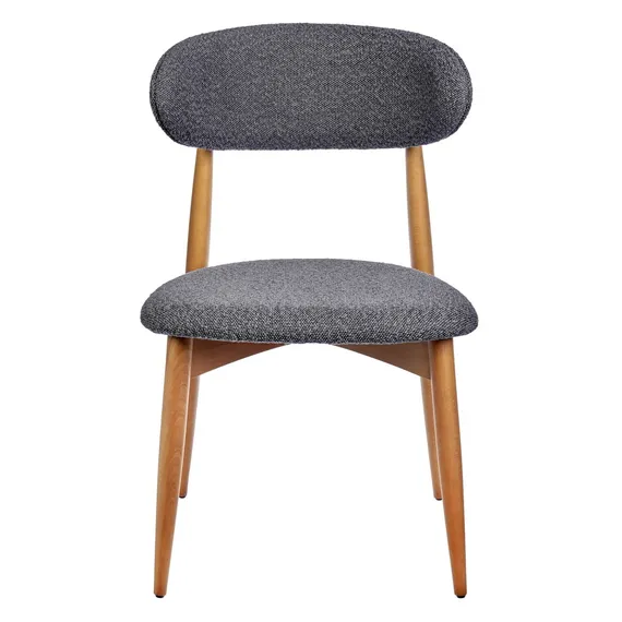 Стул Mod, тёмно-серое букле, ножки цвета орех