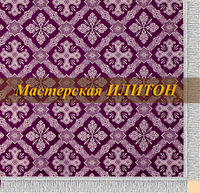 Пелена фиолетовая с серебром из шелка.