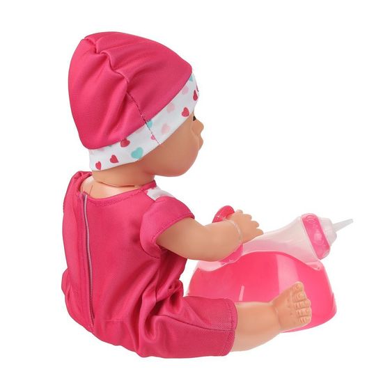 Пупс озвуч 30 см, пьет, писает, закр. глазки, 2 акс, 50 звуков КАРАПУЗ