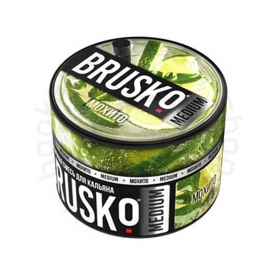 Бестабачная смесь для кальяна BRUSKO, 50 г, Мохито, Medium (M)