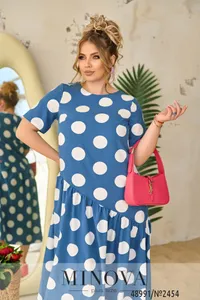 Платье 2454-джинс Minova