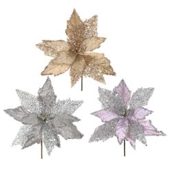 GAEM Цветок искусственный "Пуансеттия", L33 W33 H47 см, 3в.