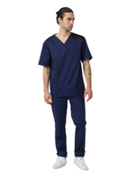 Брюки медицинские мужские Dr. Nice DRN644 с эластичным поясом на резинке, голубой, 54