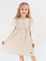 Сарафан вельветовый с крылышками "Экрю"