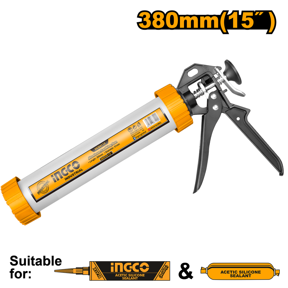 Пистолет для герметика закрытый INGCO HCG0115 INDUSTRIAL 380 мм
