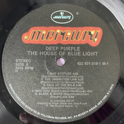 Винтажная виниловая пластинка LP Deep Purple The House Of Blue Light (USA 1987) Bad Attitude