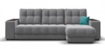 Угловой диван Босс ХЛ Велюр Монолит сталь