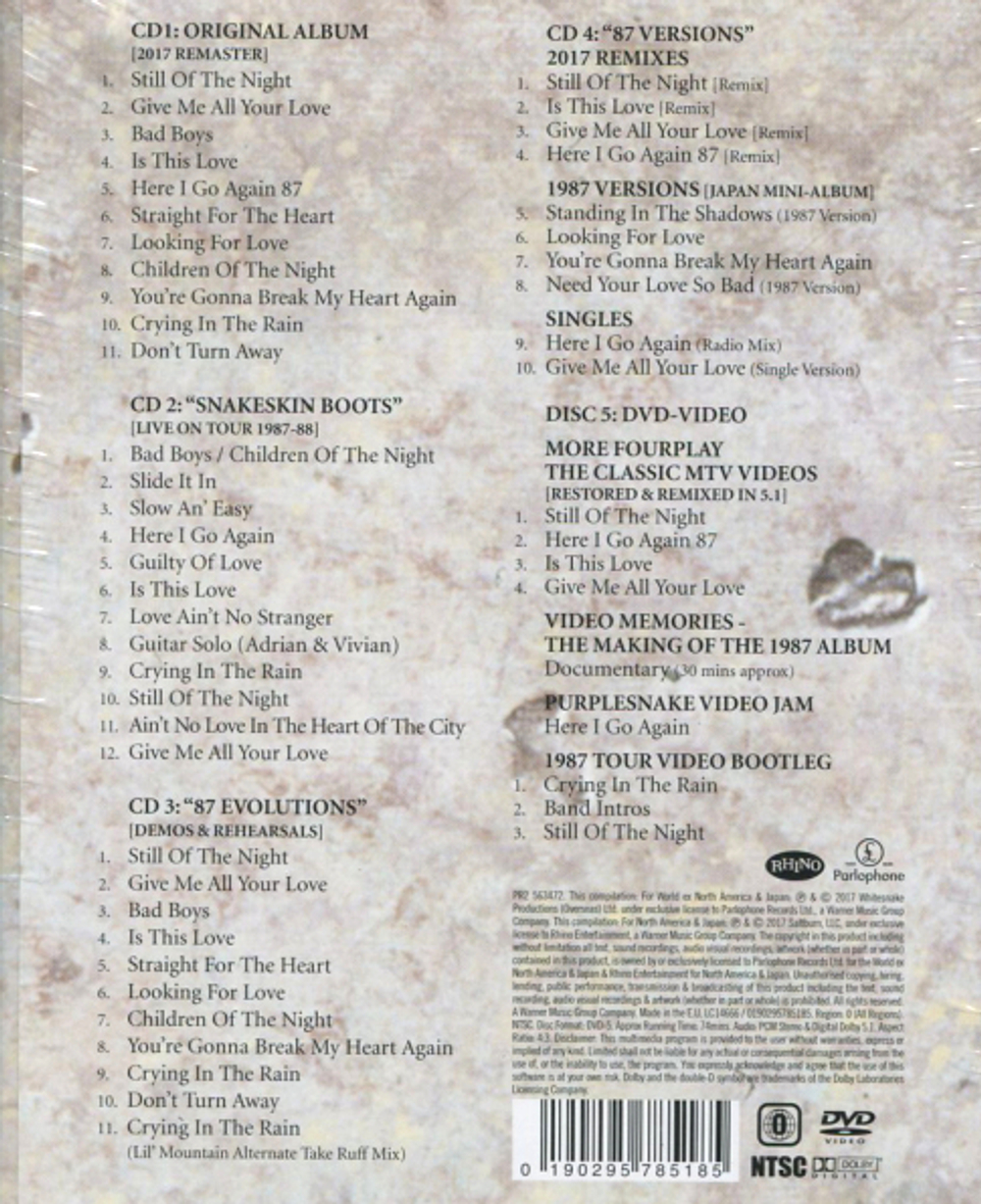 Whitesnake / 1987 (30th Anniversary Super Deluxe Edition)(4CD+DVD)