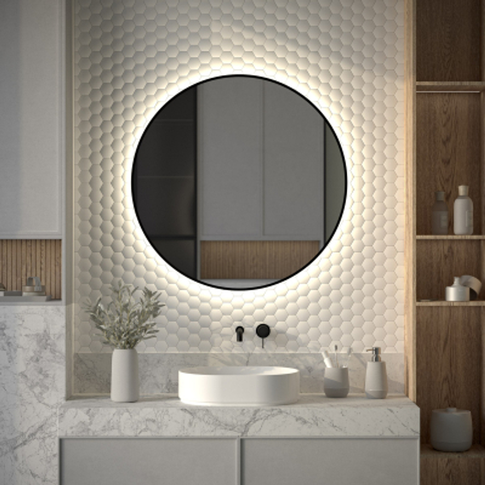 Зеркало Defesto LED 28W нейтральный свет AURA D 90 см