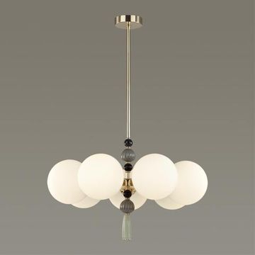 5405/7 MODERN ODL_EX24 179 золотой/серый/зеленый/белый матов./металл/керамика/стекло Люстра E14 7*40W PALLE