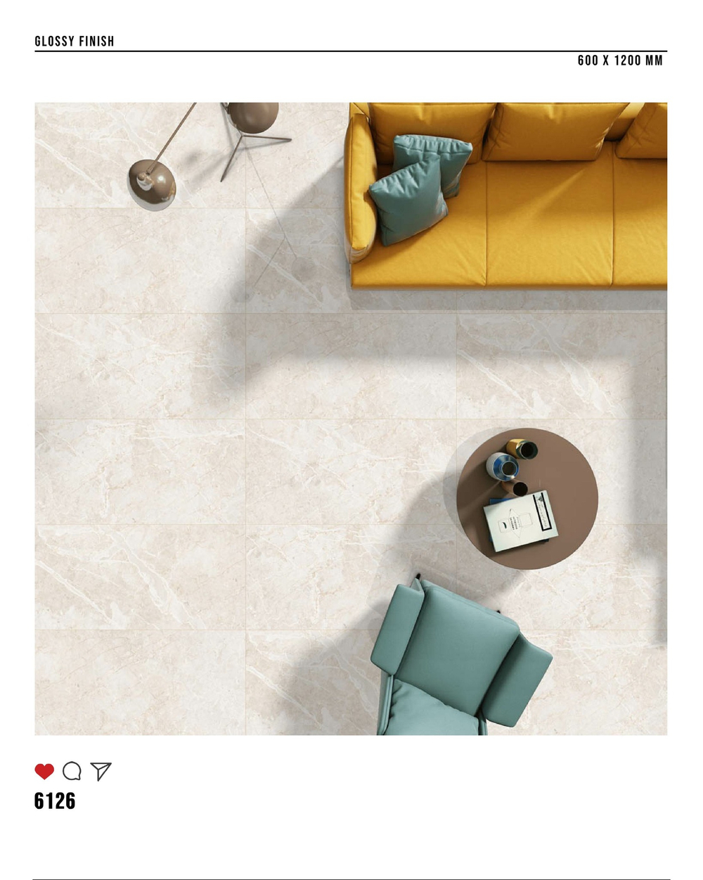 Керамогранит glossy №2 60х120, 6126