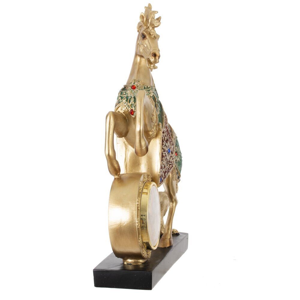 GAEM Фигурка декоративная "Лошадь" с часами (AAx1,н.п.), L22,5 W7 H33 см