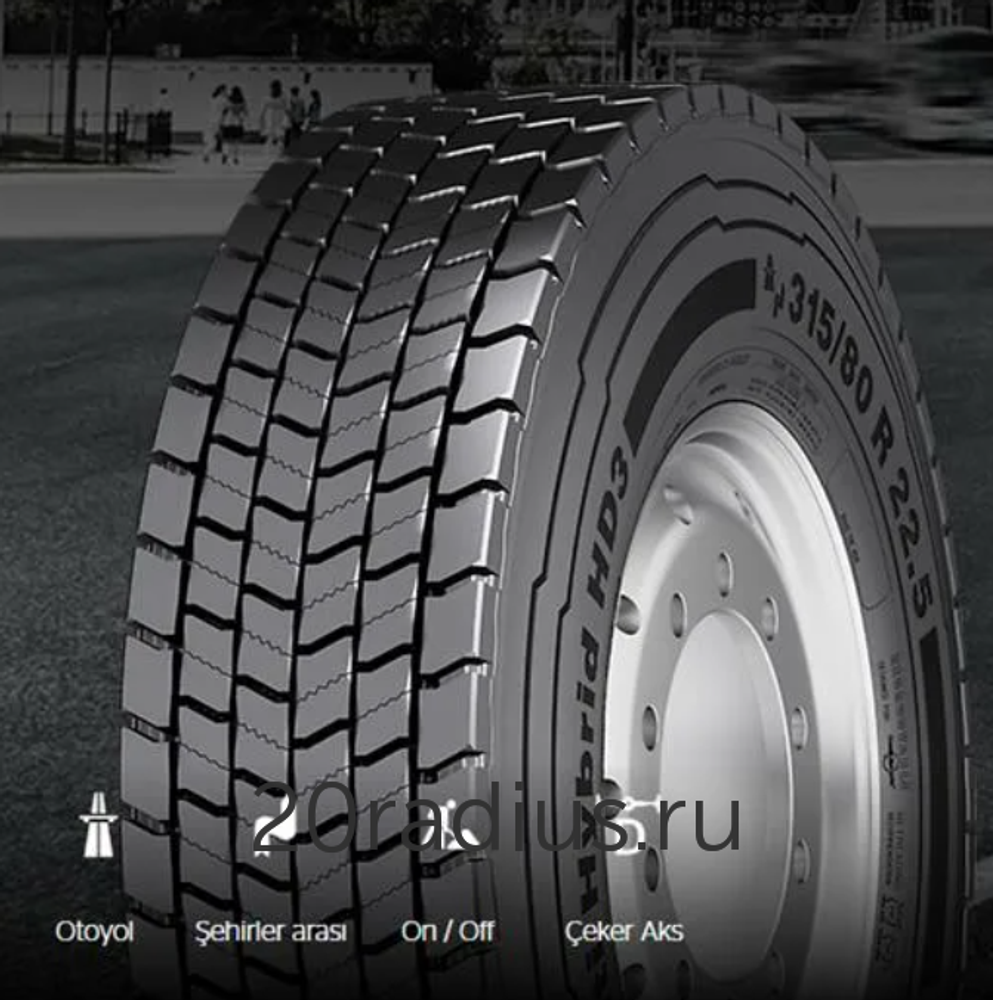 265/70 R19.5 HD3  Hybrid EU  140/138M M+S Continental