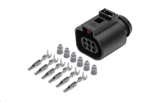 Разъем 1J0973713 6-ти контактный к блоку дрос. заслонки Л-зонд перед катализатором Audi, Seat, Skoda, VW (CARGEN)