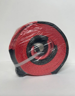 12T-6M / Трос автомобильный буксировочный, 12 тонн, длина 6 метров, ширина 75 мм, стропа, петля-петля, красный, серия - спасатель, TG (1 шт.)