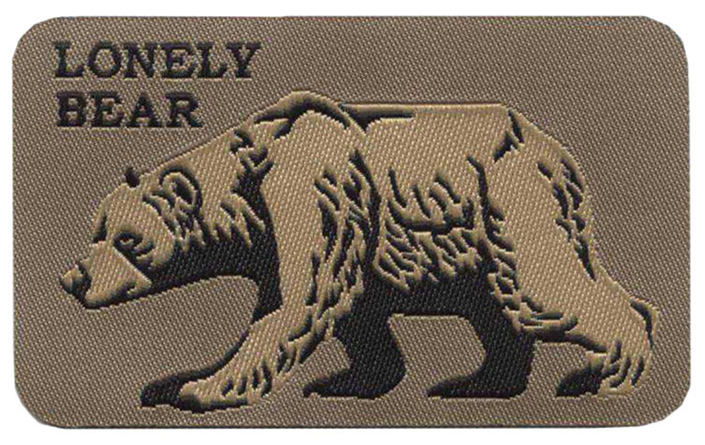 Жаккардовая нашивка Lonely bear (6.0 х 3.7)