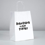 Пакет подарочный Волшебная на всю голову 24х10х30 см