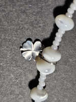 Чокер ручной работы из перламутра и бисера "На удачу"