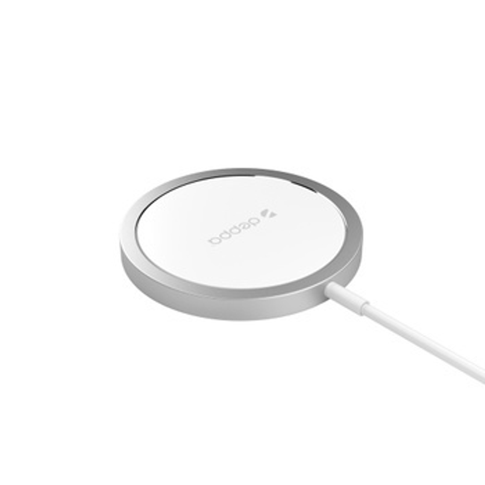 Беспроводное зарядное устройство для смартфона MagSafe Ring, Qi 15Вт, белый