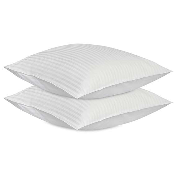 Набор наволочек из страйп-сатина из коллекции essential, 70х70 см